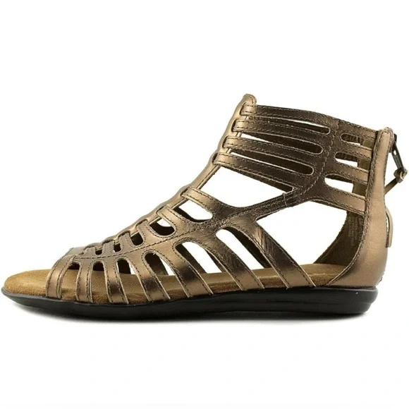 Aerosoles Size 7.5 Memory Foam Bronze Gladiator Sandals! - Picture 1 of 8